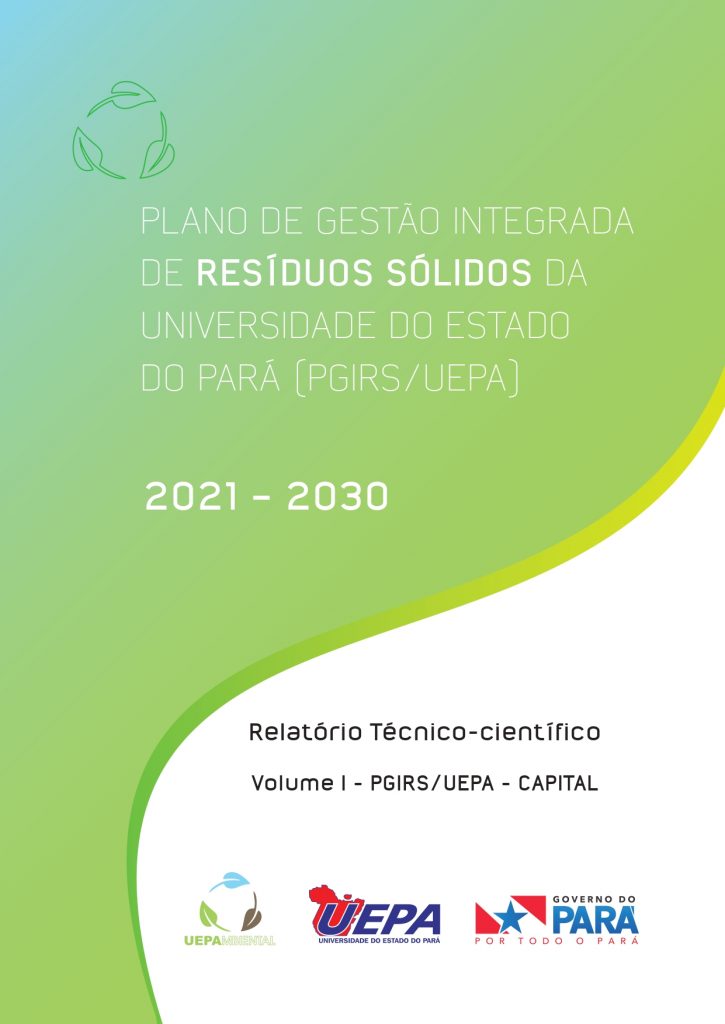 Capa do E-book Plano de Gestão Integrada de Resíduos Sólidos da Universidade do Estado do Pará (PGIRS/ UEPA_